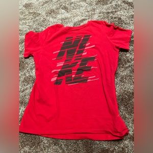 Red Nike T-shirt, size large